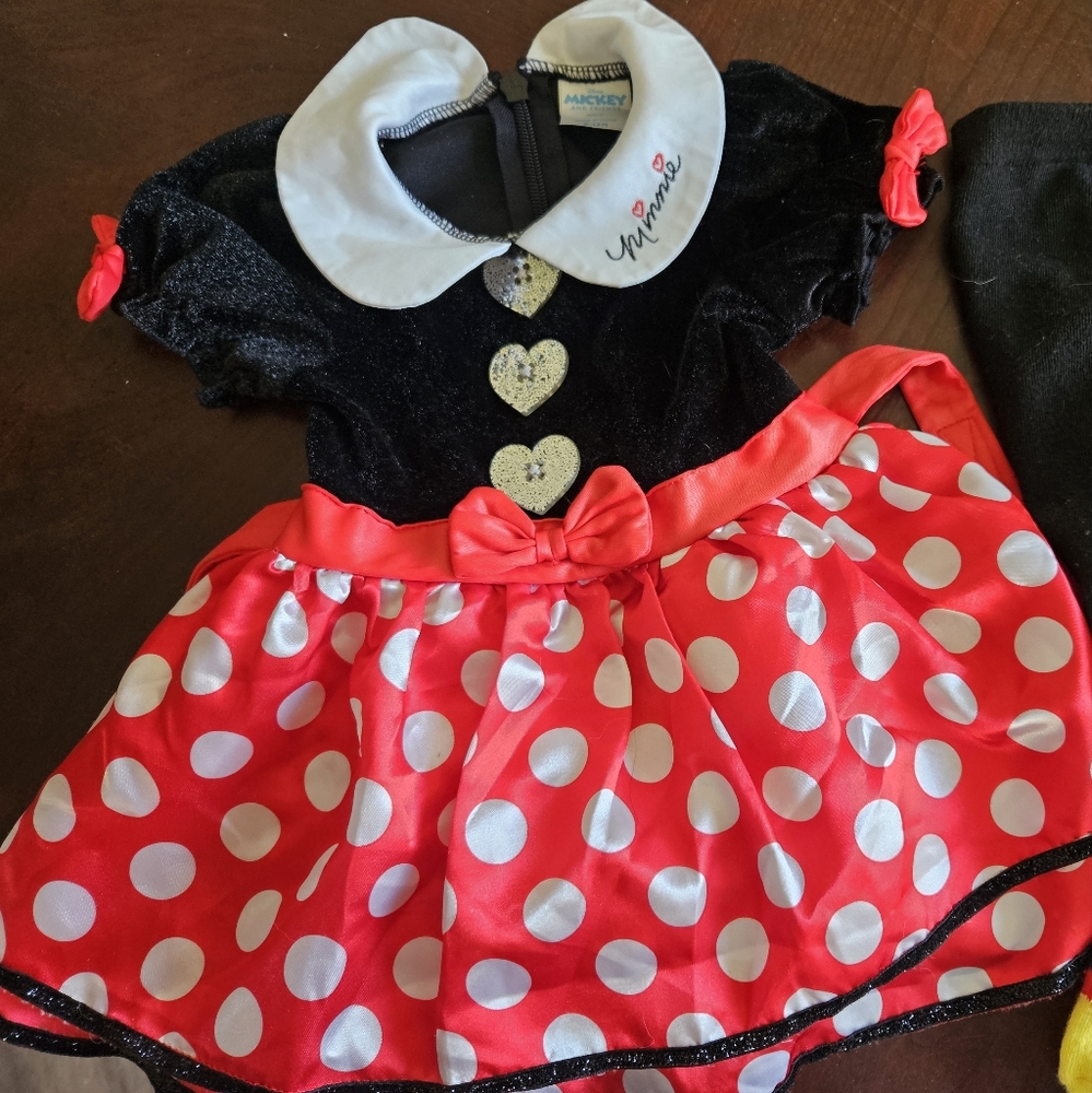 INFANT GIRLS MINNIE MOUSE COSTUME 6-12MONTHS
